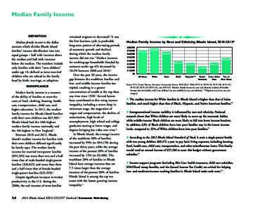 Median Family Income  DEFINITION Median family income is the dollar amount which divides Rhode Island