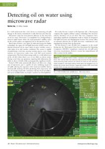 PORT PLANNING, DESIGN AND CONSTRUCTION Detecting oil on water using microwave radar Rutter Inc., St. Johns, Canada