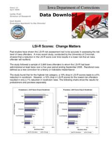 Iowa Department of Corrections  Issue 12 April[removed]Data Download