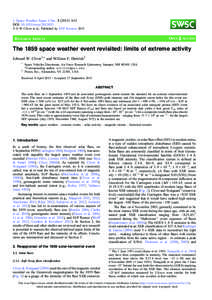 J. Space Weather Space Clim[removed]A31 DOI: [removed]swsc[removed]  E.W. Cliver et al., Published by EDP Sciences 2013 OPEN