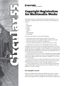 Circular 55  w Copyright Registration for Multimedia Works
