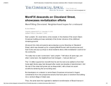 [removed]MemFIX descends on Cleveland Street, showcases revitalization efforts : Memphis Commercial Appeal MemFIX descends on Cleveland Street, showcases revitalization efforts