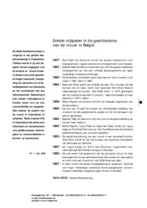 Enkele mijlpalen in de geschiedenis van de vrouw in België. De RoSa-factsheets maken u