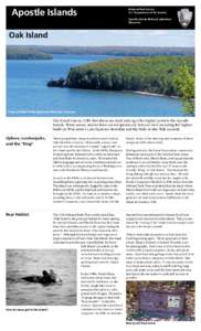 Apostle Islands  National Park Service U.S. Department of the Interior Apostle Islands National Lakeshore Wisconsin