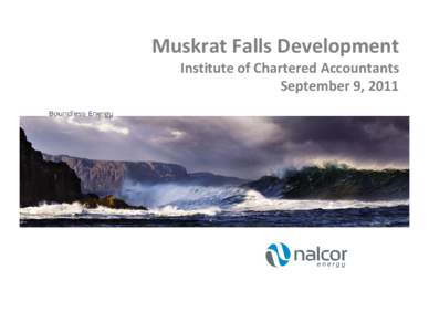 Muskrat Falls Development Institute of Chartered Accountants September 9, 2011 Presentation Outline 1.