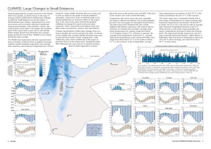 CLIMATE: Large Changes in Small Distances Natural replenishment of water resources in the Middle East varies greatly, as shown below on the map of average annual rainfall which exhibits large changes in relatively small 