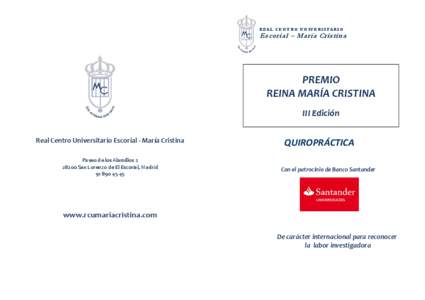 Microsoft Word - Díptico de III PREMIO REINA MARÍA CRISTINA QUIROPRÁCTICA.docx