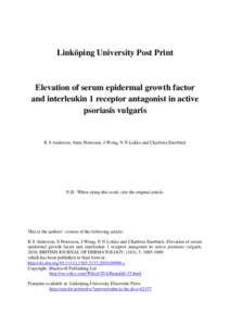 CHANGES  IN SERUM LEVELS OF CYTOKINES DURING THE TREATMENT OF PSORIASIS VULGARIS WITH UVB