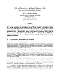 Mixing Paradigms: Genetic Operators that are Gradient-Descent approximations