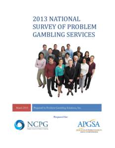 2013 National Survey of Problem Gambling Services
