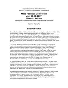 Public safety / Management / September 11 attacks / Forensic science / Unified Victim Identification System / Emergency management / Office of Chief Medical Examiner of the City of New York / Disaster preparedness