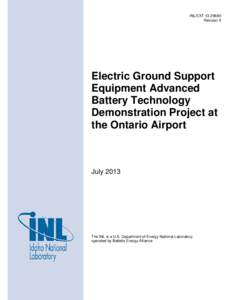 INL/EXT[removed]Revision 0 Electric Ground Support Equipment Advanced Battery Technology