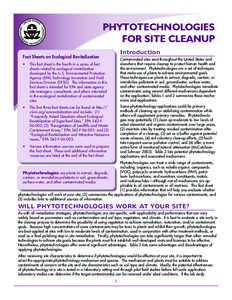 Phytotechnologies for Site Cleanup