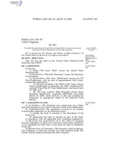 PUBLIC LAW 110–47—JULY 13, [removed]STAT. 241 Public Law 110–47 110th Congress