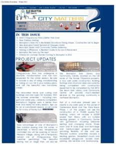 City Matters Newsletter - Winter 2011