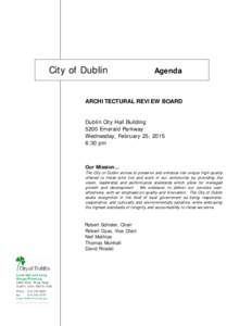 City of Dublin  Agenda ARCHITECTURAL REVIEW BOARD Dublin City Hall Building