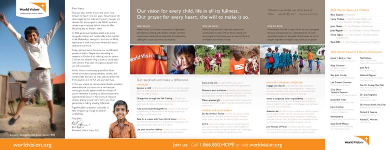 Development / World Vision International / Structure / Team World Vision / World Vision United States / Cross International / Development charities / Federal Way /  Washington / Christianity