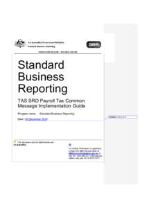 SBR TAS Payroll Tax Message Implementation Guide