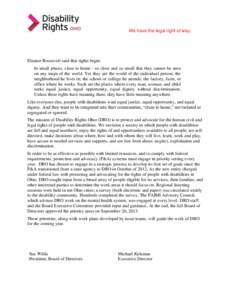 Disability rights movement / Developmental disability / Medicine / Medicaid / Ticket to Work / Discrimination / Education / Utah Disability Law Center / Convention on the Rights of Persons with Disabilities / Disability rights / Health / Disability