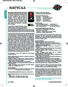 048 NATYCAA_Layout[removed]:30 PM Page 1  Follow us on Twitter @NATYCAA2 Recapping the 2014 NATYCAA Convention Let me begin by saying how extremely humbled