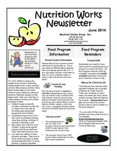 Nutrition Works Newsletter June[removed]Mountain States Group, Inc.