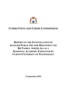 Microsoft Word - Corruption and Crime Commission Prelim.doc