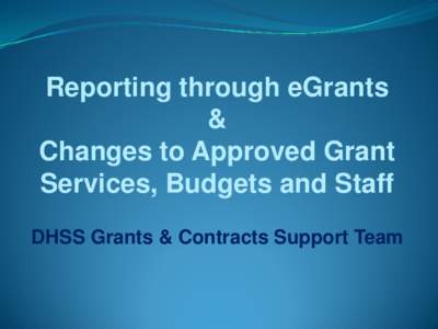 PROGRAM MANGEMENT  for GRANTS