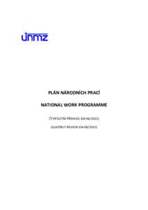 PLÁN NÁRODNÍCH PRACÍ NATIONAL WORK PROGRAMME ČTVRTLETNÍ PŘEHLEDQUATERLY REVIEW)  I. Návrhy ČSN k veřejnému připomínkování