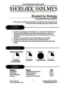 Genetics / Biometrics / DNA profiling / Sherlock Holmes / Biology / Molecular biology / DNA