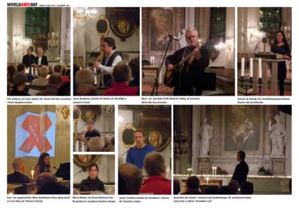 WORLDAIDSDAY I MARIA KYRKA DEN 1 DECEMBERPehr Hellberg och Claes Heijbel höll i World Aids Day-ceremonin Jonas Bengtsson spelade två stycken på blockflöjt ur cellosvit av Bach. i Maria Magdalena Kyrka.