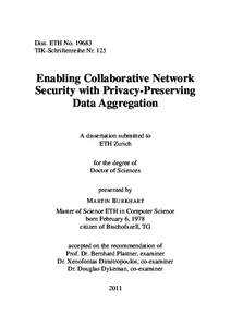 Enabling Collaborative Network Security with Privacy-Preserving Data Aggregation