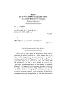 IN THE UNITED STATES DISTRICT COURT FOR THE NORTHERN DISTRICT OF ILLINOIS EASTERN DIVISION ________________________ No. 1:11-cv-08540