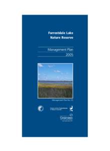 Forrestdale Lake Nature Reserve Management Plan 2005