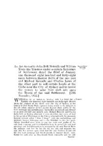 An Act to enable J o h n Bell Metcalfe and William Teale t h e Trustees u n d e r a certain I n d e n t u r e of Settlement dated t h e third of January one thousand eight h u n d r e d and forty-eight made between Harri