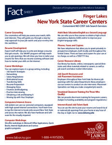 Fact  Division of Employment and Workforce Solutions SHEET