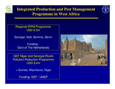Programme de gestion intégrée de la production et des déprédateurs et réduction de la dépendance en pesticides