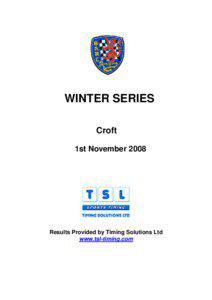 WINTER SERIES Croft 1st November 2008