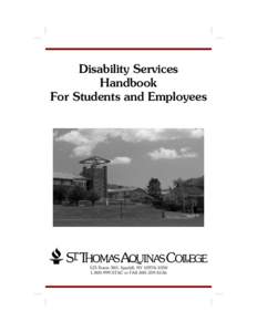 Handbook, Disability Services.pub
