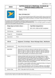 EASA PAD No : [removed]NOTIFICATION OF A PROPOSAL TO ISSUE AN AIRWORTHINESS DIRECTIVE  EASA