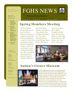 HISTORICAL SOCIETY NEWSLETTER V-1 ISSUE-2 - SPRING 07.pub