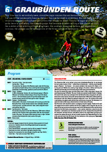 CYCLING SWITZERLAND | 25  GRAUBÜNDEN ROUTE This bike tour is not entirely tame, since the route crosses the san bernardino pass (i.e. you do not necessarily have to, the post bus can be used in stretches). But the rou
