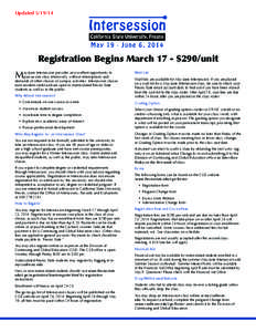 Updated[removed]Registration Begins March 17 - $290/unit M