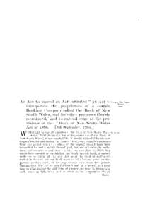 k  An Act to amend an Act intituled An Act to incorporate the proprietors of a certain Banking Company called the Bank of New South Wales, and for other purposes therein