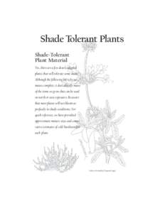 Shade Tolerant Plants Shade-Tolerant Plant Material Yes, there are a few desert-adapted plants that will tolerate some shade! Although the following list is by no