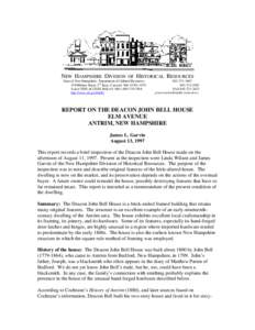 NEW HAMPSHIRE DIVISION  OF HISTORICAL RESOURCES