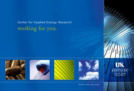 Center for Applied Energy Research  working for you.