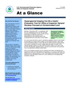 At a Glance: Hyperspectral Imaging Can Be a Useful Evaluation Tool for Office of Inspector General Reviews Focused on Contaminated Land