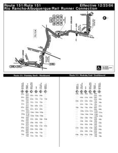 Route 151/Ruta 151 Effective[removed]Rio Rancho-Albuquerque/Rail Runner Connection F  96