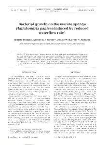 Bacteriology / Demospongiae / Halichondria / Sponge / Contraceptive sponge / Algae / Bacterial growth / Bacteria / Crumb-of-bread sponge / Biology / Zoology / Microbiology