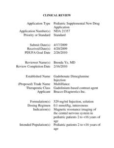 [removed]Gadobendate Clinical PREA